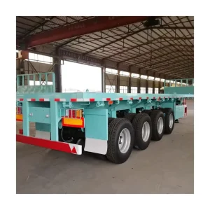 3 Axle 20 ft 50ft Shipping Container Flatbed Truck Trailer Flat Bed Trailers