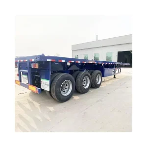 3 Axle 20ft 40ft Container Trailer Cargo Flat Bed Flatbed Semi Trailer With Container Lock