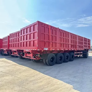 3 Axle 4 Axle 40 Cubic 40cbm Tipper Hydraulic Heavy Duty Rear Dump Tipping Trailer