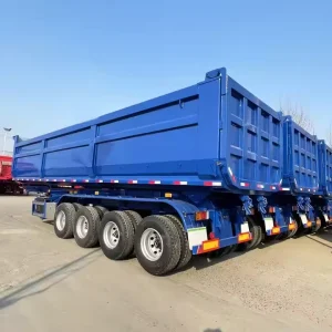 3 Axle 4 Axle 40 Cubic 40cbm Tipper Hydraulic Heavy Duty Rear Dump Tipping Trailer