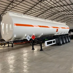 3 Axle 40-50CBM Steel Fuel Tanker Semi Trailer Oil Petrol Diesel Transport Customizable Size