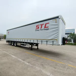 3 Axle 40 Ton 60 Ton Curtain Side Semi Trailer Heavy Duty Cargo Transport Van Box Truck Trailer