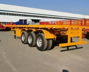 3 Axle 40 ft 60 ft 60 Tons Super Link Flatbed Semi Trailer Steel Container Transport Truck Trailer