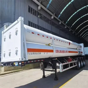 3 Axle 40ft 10 Bundle Tube Skid Container CNG Tube Tank Trailer