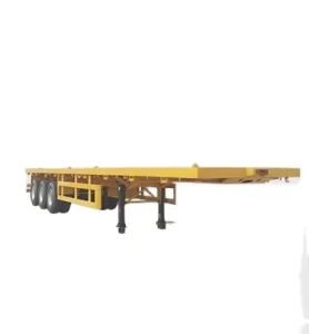 3 Axle 40ft Container Flat Bed Semi Trailer Truck Trailer Steel High Strength Flatbed Trailer