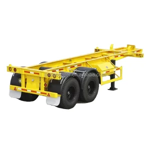 3 Axle 40ft Container Semi Trailer 40 Ton Flatbed Truck Trailer