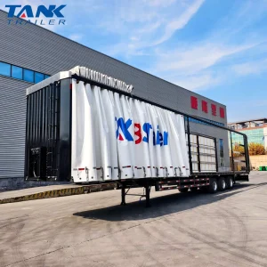 3 Axle 40ft Curtain Side Semi Trailer Side Steel Wall Semi Trailer Side Panel Curtain Truck