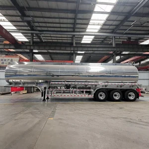 3 Axle 45000L Aluminum Alloy Tanker Trailer for Fuel Diesel Gasoline Liquid Delivery