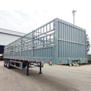 3 Axle 50T Fence Stake Semi Trailer for Grain Livestock Agricultural Cargo Transport