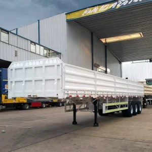3 Axle 60-80 Ton Stake Semi Trailer Heavy Duty Side Wall Cargo Trailer for General Transport