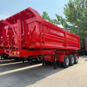 3 Axle 60 Ton Sand Gravel Transport Dump Tipper Semi Trailer