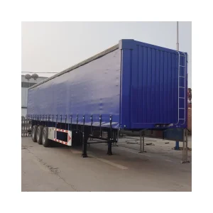 3 Axle 60 Ton T700 Material Side Curtain Van Sliding Semi Trailer (12600mm Length)