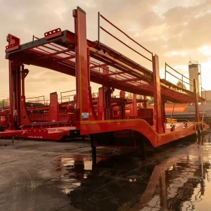 3 Axle 8 Car Carrier Semi Trailer Double Deck Auto Transport Gooseneck Trailer OEM Factory Price