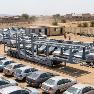3 Axle 8 Car Hauler Trailer 21m Double Layer Vehicle Carrier Semi Trailer Heavy Duty 12R22.5 Tire Car Transporting Trailer