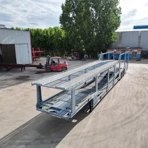 3 Axle 8 Car Hauler Trailer 21m Double Layer Vehicle Carrier Semi Trailer Heavy Duty 12R22.5 Tire Car Transporting Trailer