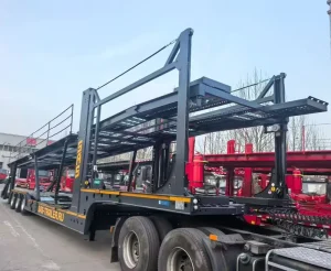 3 Axle 8 Cars Transport Hydraulic Mechanical Lifting Towing Double Deck Car Trailer Car Carrier Truck Trailers