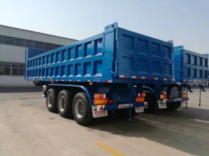 3 Axle 80 Ton Hydraulic Dump Semi Trailer Heavy Duty Rear Tipper Semi Trailer