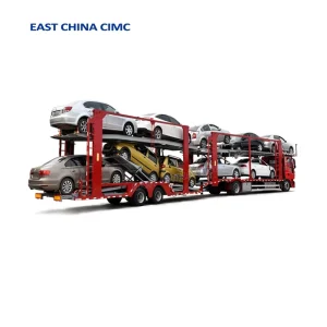 3 Axle Car Carrier Truck Trailer for 6 to 10 Vehicles with Reinforced Floor and Tie Downs