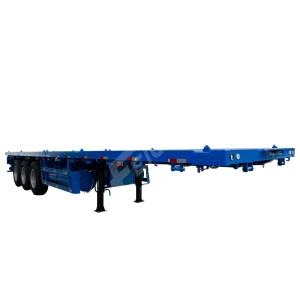 3 Axle Flatbed Semi Trailer Steel Container 20ft 40ft Flatbed Trailer for Sale