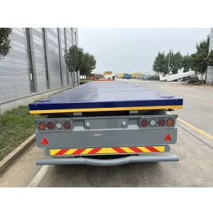 3 Axle Flatbed Semi Trailers Heavy Duty 12.5 Meter Long Container Semi Trailer