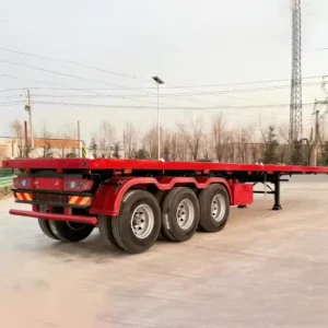 3 Axle Flatbed Trailer 40 Ton Transportation Equipment Semi Trailer