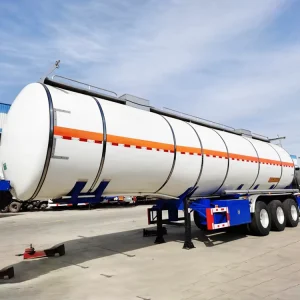 3 Axle Fuel Tank Semi Trailer Fuel Tanker Trailer Left Hand Drive to Nigeria Long Distance Oil Delivery