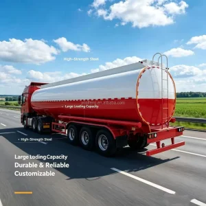 3 Axle Fuel Tanker Semi Trailer Heavy Duty Utility Tanker Trailer for Liquid Delivery