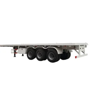 3 Axle Heavy Duty 40FT Flatbed Platform Utility Cargo Container Chassis Truck Semi Trailer with Twist Lock