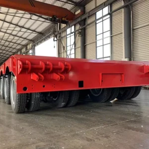 3 Axle Low Bed Trailer for Transport Heavy Big Equipment