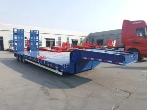 3 Axle Low Bed Trailers Truck Trailer Heavy Equipment Transport Semitrailer Lowboy Low Bed Truck Trailer