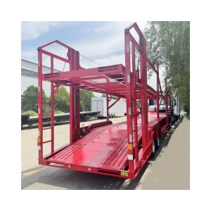3 Axle Luxury Enclosed Car Carrier Semi Trailer Anti-collision Structure