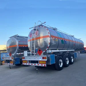 3 Axle Manual Transmission Semi Trailer Big Capacity Water Tanker for Petrol Acid Fuel Crude Palm Oil