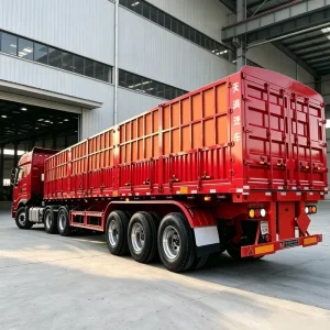 3-Axle New Cargo Trucks Air Suspension Customized Fence Trailer Engineering Transport Trailer