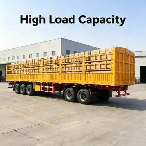 3 Axle Removable Stake Cage Semi Trailer for Grain Livestock Bulk Cargo Transport