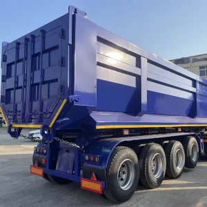 3 Axle Steel Dump Semi Trailer 100T Payload Customizable Body for Africa Coal Gravel and Sand Transport