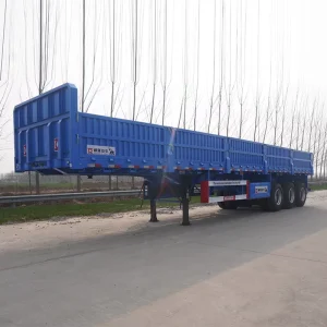 3 Axle Steel Side Wall Enclosed Cargo Semi Trailer with Large Capacity for Utility Use