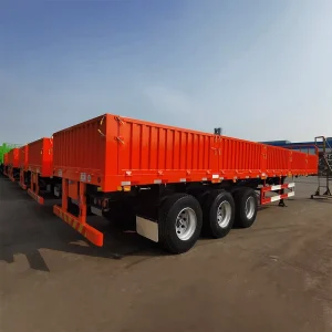 3 Axle Steel Side Wall Semi Trailer with Over 30 Ton Payload Capacity Customizable Size & OEM Options