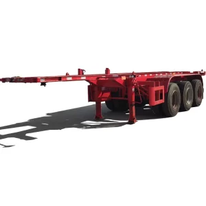 3 Axle Trailer for Terminal Logistics Container Transport Skeleton Semi Trailer