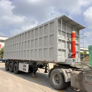 3 Axle U Shape Hydraulic Grain Dumping Rear End Dump Tipper Semi Trucks Trailer