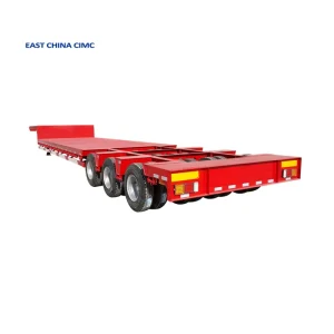 3 Axles 12 Wheels 50 100Tons Gooseneck Low Bed Lowboy Truck Trailer for Sale in Singapore