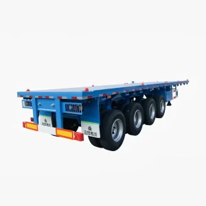 3 Axles 40 Feet Flatbed Semi Trailer for Cargo and Utility Truck Trailer Use