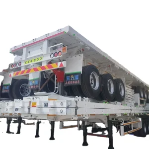 3 Axles 40ft Flatbed Trailer Container Semi Truck Trailers