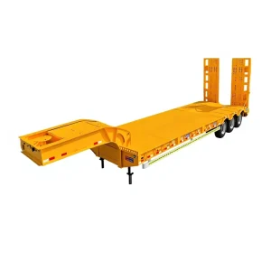 3 Axles Heavy Duty 10 20 Ton Hydraulic Lowbed Drop Deck Gooseneck Semi Truck Trailer Commercial Truck Trailers