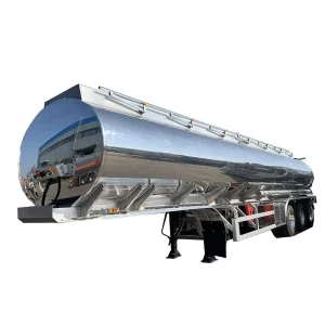 3-Axles Semi Trailer Aluminum Alloy 5454 Mirror Surface Fuel Tanker Transport Truck Trailer