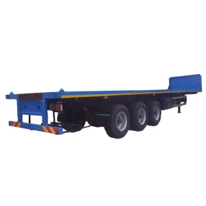3 Axles Steel Flatbed Semi-Trailer 50 Ton 40ft Truck Trailer