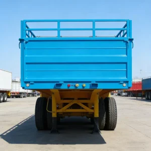 3 Axles Steel Stake Fence Cargo Truck Semi Trailers Van Truck Semi Trailers for Sale
