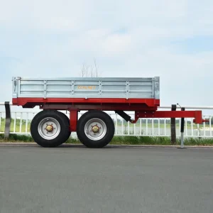 3 Ton Galvanized Agricultural Double Axle Trailer Small Capacity Agricultural Trailer Manufacturer