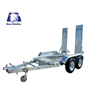 3 Ton Series Double Axle Load Trailer Multi Functional Hot Dip Galvanized For Forklift Car Utility Vehicles Factory Direct