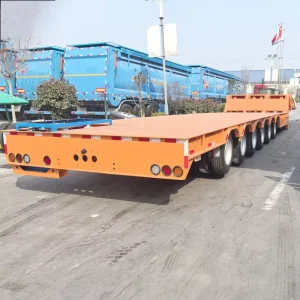 3 and 4 Axle Folding Gooseneck Lowboy Trailer Detachable RNG Cargo Utility Trailer for Sale with Big Discount