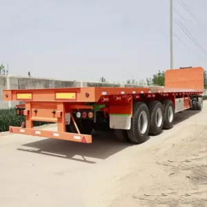 3-axis 40 Foot Container Semi-trailer Chassis Car Trailer Flatbed Container Flatbed Semi-trailer